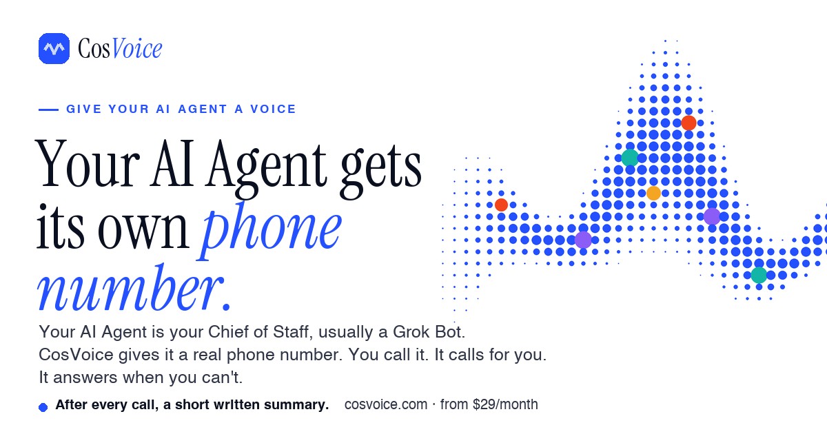 AI assistant phone number, calls in and out — CosVoice preview
